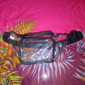 Clear Fanny Pack with Black Strap